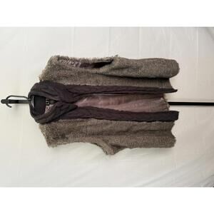 LYS Women's Faux Fur and Knit Vest 2XL